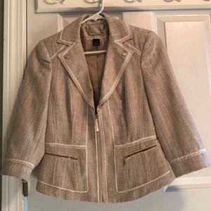 WHBM Twill Lapel 3/4 sleeve Jacket